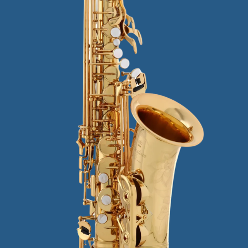 Alto Sax Alto saxophone on a blue background